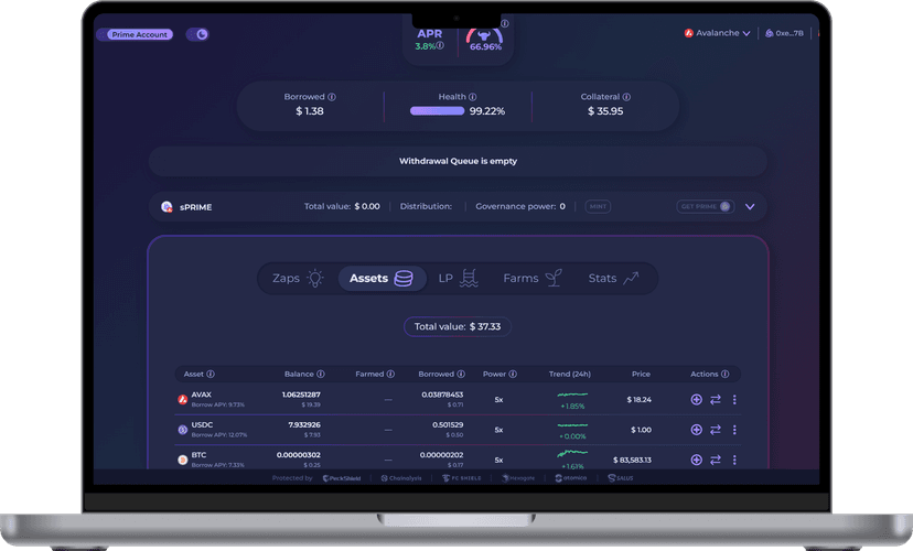 DeltaPrime, Decentralized Platform project screenshot
